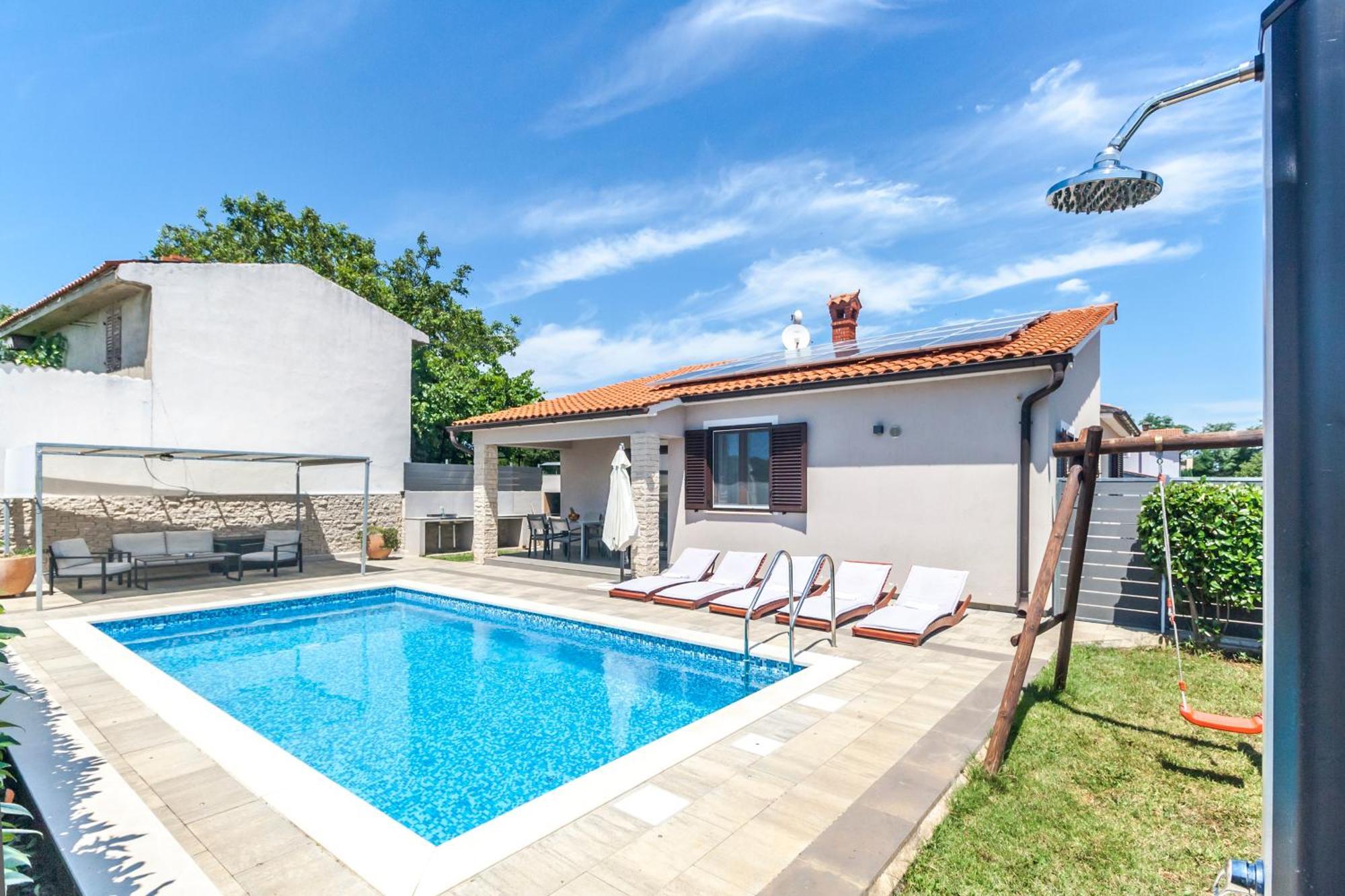 Marčana Villa Gortan - Pool House For 7 Guests Near Pula Istria - Ferienhaus Istrien מראה חיצוני תמונה