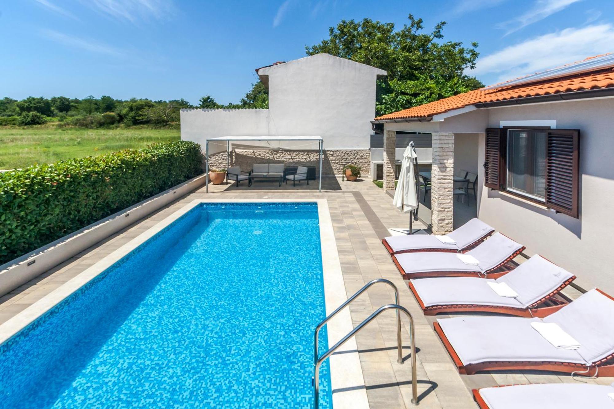 Marčana Villa Gortan - Pool House For 7 Guests Near Pula Istria - Ferienhaus Istrien מראה חיצוני תמונה